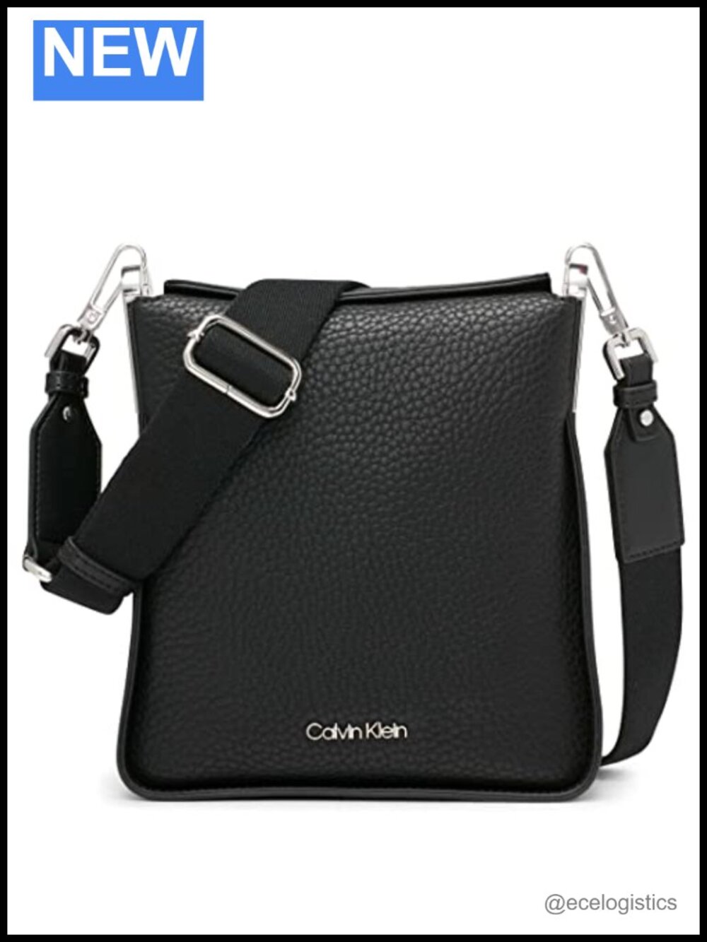 Faux Leather Crossbody Handbag Vegan Leather 9x7.5 Inches